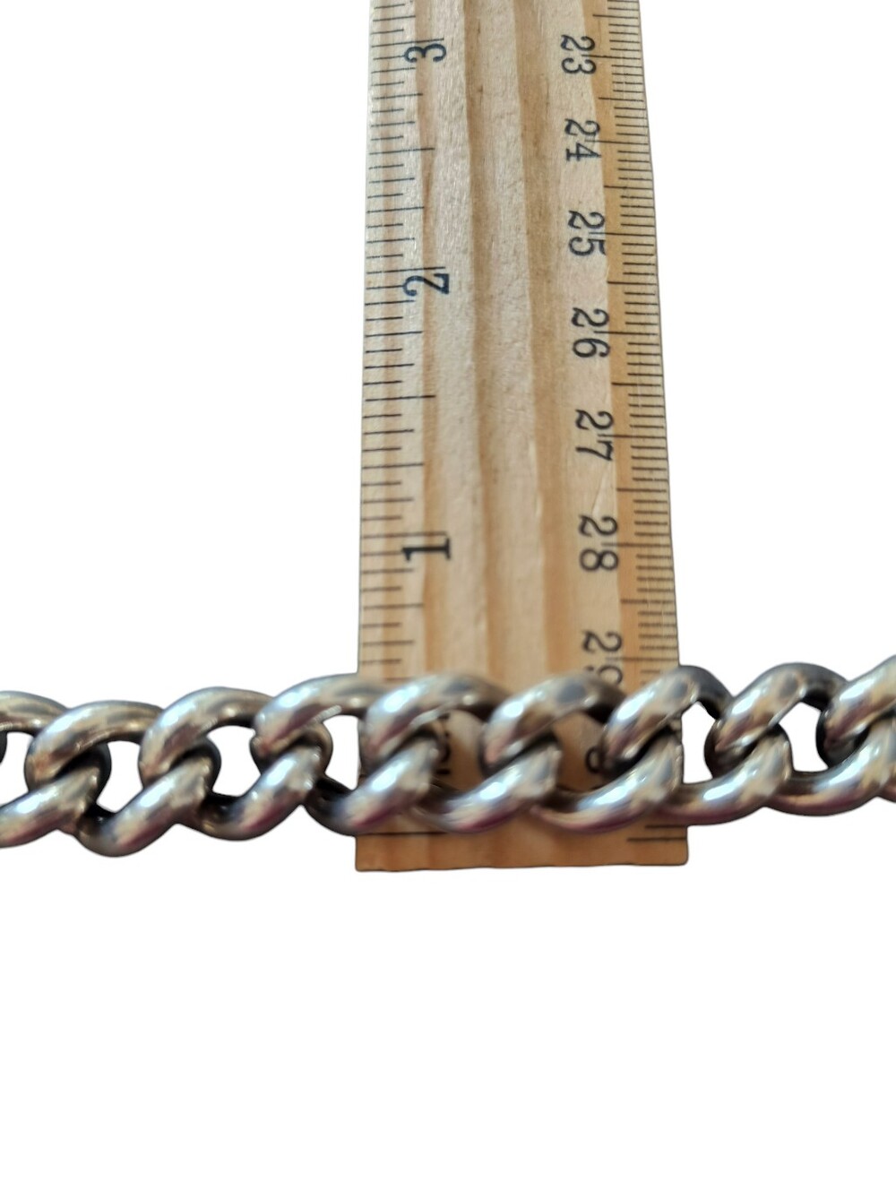 Italian Very Heavy Sterling Silver Curb Link Chain Bracelet Unisex - Picture 4 of 9